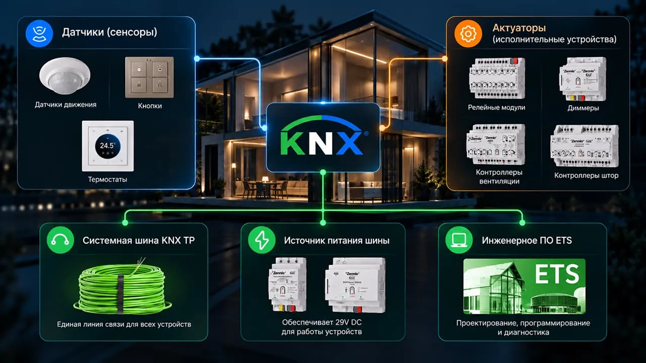 Ключевые компоненты системы KNX