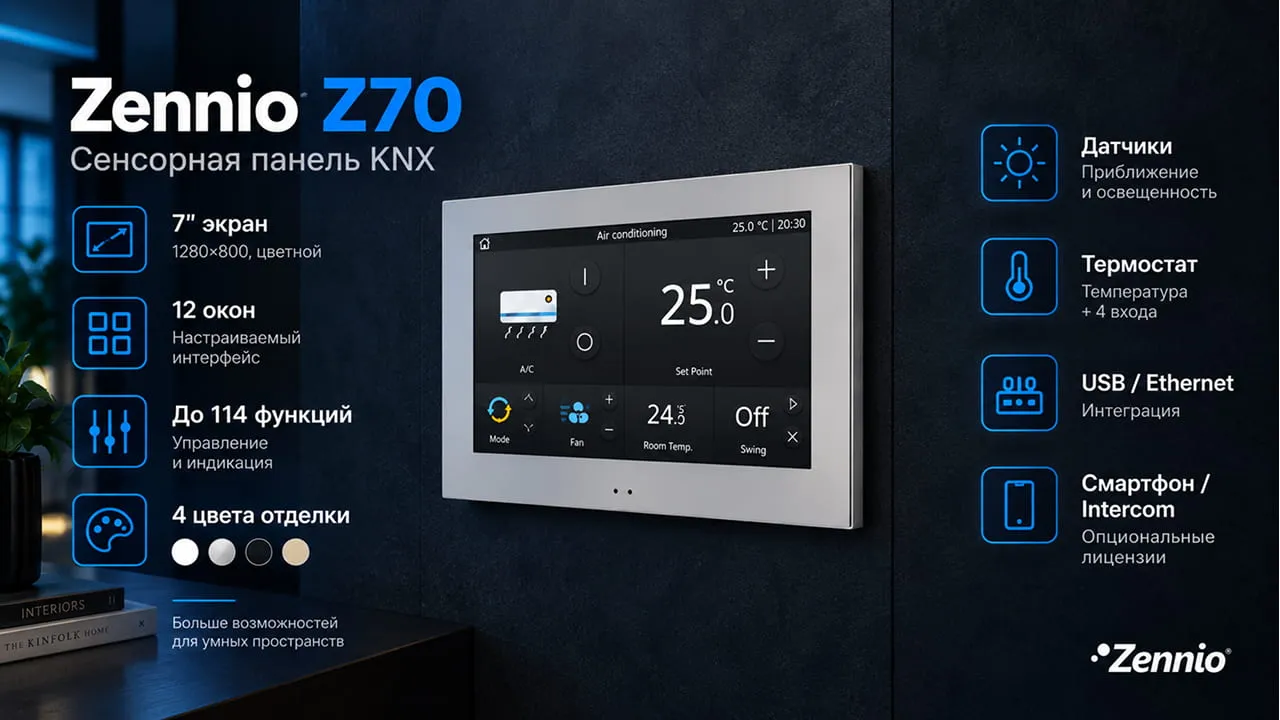 Сенсорная панель Zennio Z70