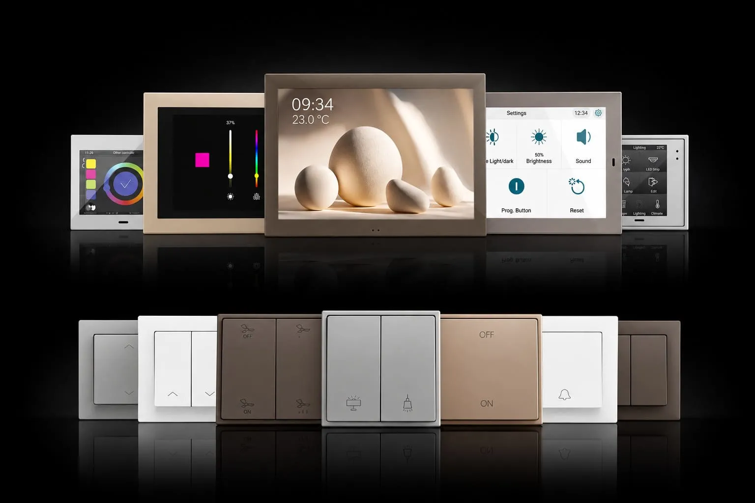 Премиальный KNX-выключатель в современном интерьере