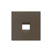 Zennio 830001203 ZS55, Декоративная накладка для разъема RJ45 55x55 мм, 1 вставка, Мокко