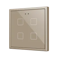 Zennio ZVIFR70X4C Выключатель сенсорный KNX Flat RGB 70 X4, 4 кнопки, 70x70, шампань