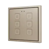 Zennio ZVIT70X6C Tecla 70 X6. PC-ABS Емкостная кнопка 70x70 - 6 кнопок - ,цвет: шампанское (рама ZS70 не входит в комплект)