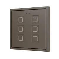 Zennio ZVITR70X6M Tecla RGB 70 X6. PC-ABS Емкостная кнопка с RGB-подсветкой, 70 x 70 пикселей, 6 кнопок