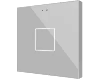 Zennio ZVIFR1S Flat RGB 1. Емкостный сенсорный переключатель с RGB-подсветкой Flat RGB, 1 кнопка, серебряный