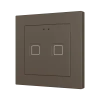 Zennio ZVITR55X2M Tecla RGB 55 X2. Емкостная кнопка из PC-ABS 55x55, 2 кнопки, мокко (рамка ZS55 не входит в комплект)