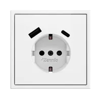 Zennio ZS70CSC2USMW Розетка Schuko ZS70, 16A (230В), встроенные разъемы USB C и USB A
