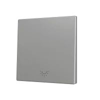 Zennio ZS70CSOFT11LS ZS70, Накладка для кнопки Simple KNX Soft 70x70 мм, Наклон вниз, Значок подсветки, Серебристый