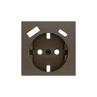 Zennio ZS55CSC2USM ZS55, Крышка для розетки Schuko с разъемами USB C и A 55x55 мм, Мокко