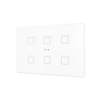 Zennio ZVITXLX6W Выключатель сенсорный KNX Tecla XL X6,  6-кнопочный,  PC-ABS пластик, цвет: белый