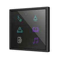 Zennio ZVIFR70X6 Выключатель сенсорный KNX Flat RGB 70 X6, 6 кнопок, 70x70, кастомизируемый