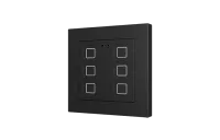 Zennio ZVITR55X6A Tecla RGB 55 X6. PC-ABS Емкостный сенсорный переключатель с RGB-подсветкой (55 x 55 мм), 6 кнопок, антрацит