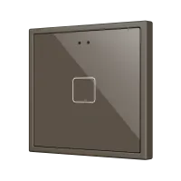 Zennio ZVIFR70X1M Выключатель сенсорный KNX Flat RGB 70 X1, 1 кнопка, 70x70, мокко