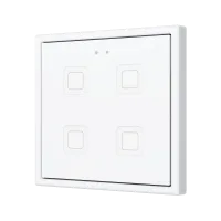 Zennio ZVITR70X4W Tecla RGB 70 X4. PC-ABS Емкостная кнопка с RGB-подсветкой, 70 x 70 пикселей, 4 кнопки