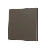 Zennio ZS70CSOFT11DM ZS70, Накладка для кнопки Simple KNX Soft 70x70 мм, Наклон вниз, Значок дверного звонка, Мокко