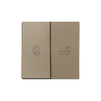 Zennio 830004404 ZS55, Накладка на двойной переключатель 55x55 мм, Антрацит, На заказ