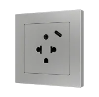 Zennio ZS55IEUA1US ZS55 — евро-американская розетка с USB C.
