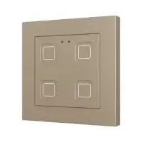 Zennio ZVIT55X4C Tecla 55 X4. PC-ABS емкостная кнопка 55x55 - 4 кнопки - ,цвет: шампанское (рама ZS55 не входит в комплект)