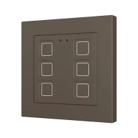 Zennio ZVITR55X6M Tecla RGB 55 X6. Емкостная кнопка из PC-ABS 55x55, 6 кнопок, мокко (рамка ZS55 не входит в комплект)