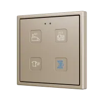 Zennio ZVITR70X4 Tecla RGB 70 X4. PC-ABS Емкостная кнопка с RGB-подсветкой, 70 x 70 пикселей, 4 кнопки