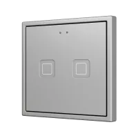 Zennio ZVITR70X2S Tecla RGB 70 X2. PC-ABS Емкостная кнопка с RGB-подсветкой, 70 x 70 пикселей, 2 кнопки