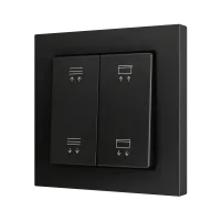 Zennio ZS552PB4AC ZS55, Двойная мягкая кнопка для 4 бинарных входов 55x55 мм – Антрацит – На заказ