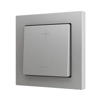 Zennio ZS551PB2SC ZS55, Простая мягкая кнопка для 2 бинарных входов 55x55 мм – Серебристый – На заказ