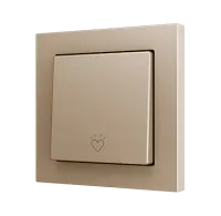 Zennio ZS551PB1LC ZS55. Простая сенсорная кнопка для 1 двоичного входа, 55 x 55 мм, цвет шампанского