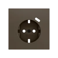 Zennio ZS70CSC1USM ZS70, Крышка розетки Schuko с разъемом USB C 70x70 мм, Мокко