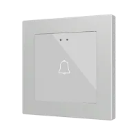 Zennio ZVIFR55X1S Flat RGB 55 X1. Емкостный сенсорный переключатель с RGB-подсветкой (55 x 55 мм), 1 кнопка, серебряный