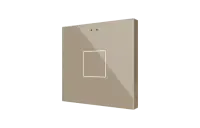 Zennio ZVIFR1C Flat RGB 1. Емкостный сенсорный переключатель с RGB-подсветкой Flat RGB, 1 кнопка, шампань