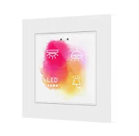 Zennio ZVIF55X4VT Емкостный сенсорный выключатель с подсветкой (55 x 55 мм) Flat 55 X4 vT