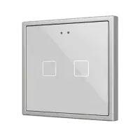 Zennio ZVIF70X2S Flat 70х2. PC-ABS Емкостная кнопка 70x70 - 2 кнопки - Серебристый (рамка ZS70 не входит в комплект)