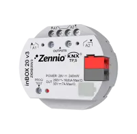 Zennio ZIOIB20V3 Многофункциональный привод для скрытого монтажа с 2 выходами (16 A C-нагрузка), inBOX 20 v3