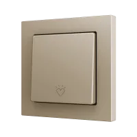 Zennio ZS551PB1CC ZS55, Простая мягкая кнопка для 1 бинарного входа 55x55 мм – Шампанское – На заказ