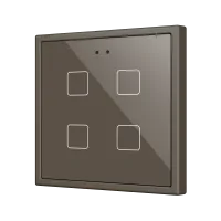 Zennio ZVIFR70X4M Выключатель сенсорный KNX Flat RGB 70 X4, 4 кнопки, 70x70, мокко
