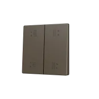 Zennio ZS55CSOFT24MC ZS55, Накладка для двойной мягкой кнопки KNX 55x55 мм, Наклон вверх и вниз, Мокко, На заказ