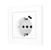 Zennio ZSISC1US Розетка Schuko ZS55, 16A (230В), встроенный разъем USB С