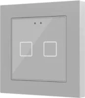 Zennio ZVI-F55X2-S Выключатель сенсорный KNX Flat 55 X2, 2-кнопочный