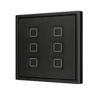 Zennio ZVIT70X6A Tecla 70х6. PC-ABS Емкостная кнопка 70x70 - 6 кнопок - Антрацит (рамка ZS70 не входит в комплект)