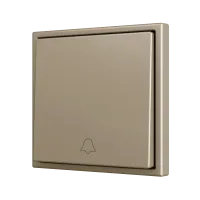 Zennio ZS701PB1DC ZS70, Простая мягкая кнопка для 1 двоичного входа 70x70 мм – Значок дверного звонка – Шампанское