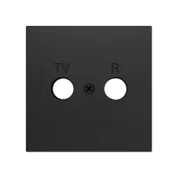 Zennio ZS70CTVRA ZS70, Декоративная накладка для вставки TV/R 70x70 мм, цвет антрацит