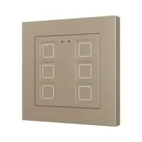 Zennio ZVIT55X6C Tecla 55 X6. PC-ABS емкостная кнопка 55x55 - 6 кнопок - ,цвет: шампанское (рама ZS55 не входит в комплект)