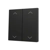 Zennio ZS70CSOFT24SHA ZS70, Крышка для двух кнопок KNX Soft 70x70 мм, Наклон вверх и вниз, Значок затвора, Антрацит