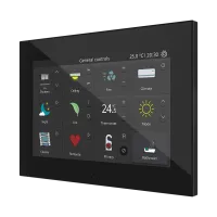 Zennio ZVIZ70V2A Z70 - цветная сенсорная панель с дисплеем 7", пластиковая рамка, цвет черный, цвет: Чёрный