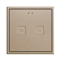 Zennio ZVIT70X2C Tecla 70 X2. PC-ABS Емкостная кнопка 70x70 - 2 кнопки - ,цвет: шампанское (рама ZS70 не входит в комплект)