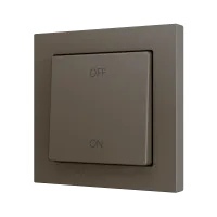 Zennio ZS551PB2MC ZS55, Простая мягкая кнопка для 2 бинарных входов 55x55 мм – Мокко – На заказ