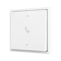 Zennio ZS701PB2MWC ZS70, Простая мягкая кнопка для 2 бинарных входов 70x70 мм – Матовый белый – На заказ