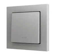 Zennio ZS551PB1KS ZS55. Простая сенсорная кнопка для 1 двоичного входа, 55 x 55 мм, Серебристый