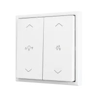 Zennio ZS702PB4MWC ZS70, Двойная мягкая кнопка для 4 двоичных входов 70x70 мм – Матовый белый – На заказ