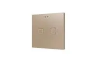 Zennio ZVITR2C Tecla RGB 2. PC-ABS Емкостный сенсорный переключатель с RGB-подсветкой, 2 кнопки, шампань